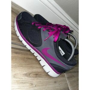NIKE Gray Charcoal Purple Shoes Sneakers Womens Size 10 Walking 512108-066